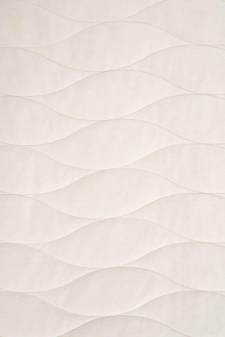 Varm elfenbensvit magic velvet 3D – quiltad velour med vågmönster (bild 2 av 8)