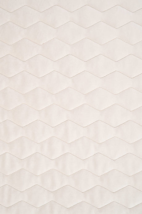 Varm elfenbensvit magic velvet 3D – quiltad velour med sicksackmönster (bild 2 av 8)