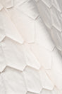 Varm elfenbensvit magic velvet 3D – quiltad velour med sexkantsmönster (bild 1 av 8)