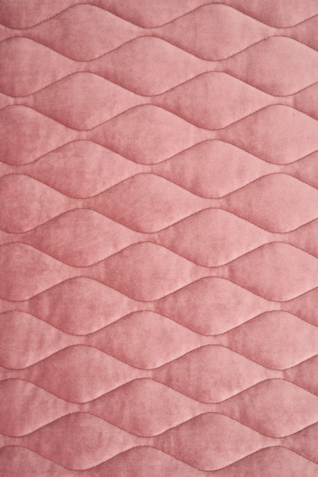 Dammig gammalrosa magic velvet 3D – quiltad velour med bladmönster (bild 2 av 8)