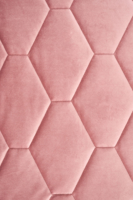 Dammig gammalrosa magic velvet 3D – quiltad velour med sexkantsmönster (bild 2 av 8)