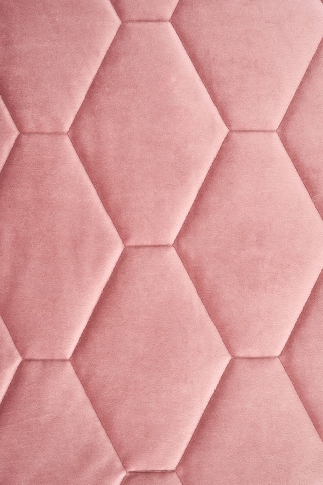 Dammig gammalrosa magic velvet 3D – quiltad velour med sexkantsmönster (bild 2 av 8)