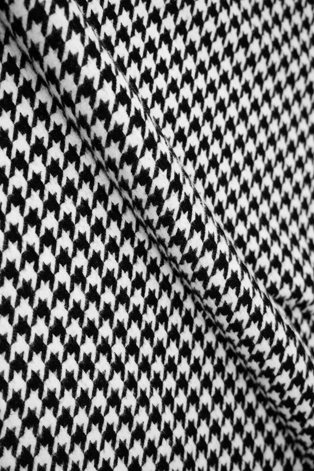 KLASSISK SVART-VIT HUNDTAND PETIT HUNDTAND MÖBELTYG – NYLON & EXTREM SLITSTYRKA