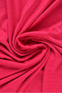 Hallonröd polyamid-elastanjersey med sillbensmönster, draperat (bild 1 av 6)