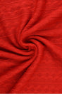 Röd kabelstickad jacquard (bild 1 av 2)