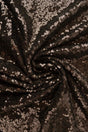 Brun paljettyg – små 3–4 mm paljetter & envägsstretch (bild 1 av 5)