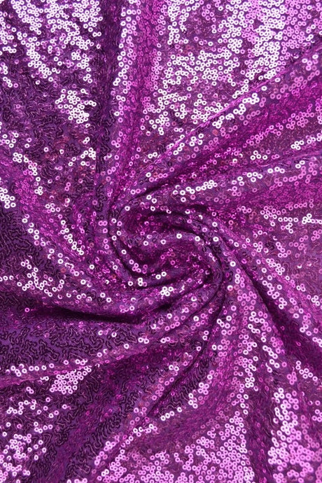 Violett paljettyg – små 3–4 mm paljetter & envägsstretch (bild 1 av 5)