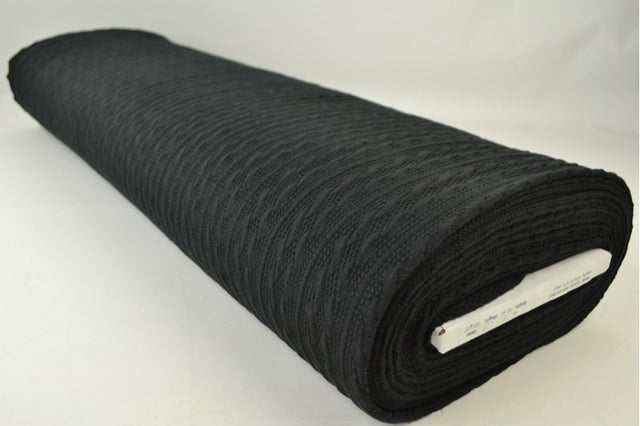Svart kabelstickad jacquard (bild 2 av 2)