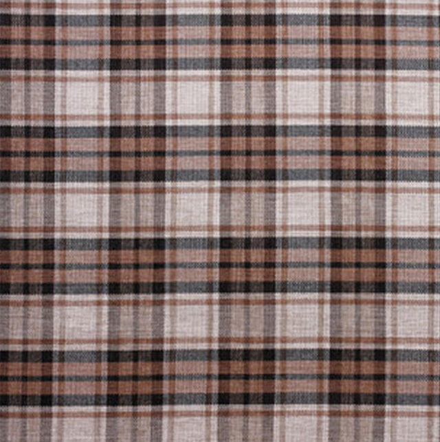 BEIGEBRUN SKOTSKRUTIGT TARTAN MÖBELTYG – SKOTSKRUTIGT & OEKO-TEX