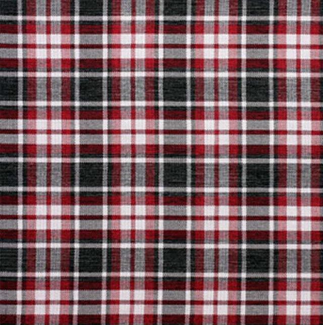 RÖD-SVART SKOTSKRUTIGT TARTAN MÖBELTYG – SKOTSKRUTIGT & OEKO-TEX