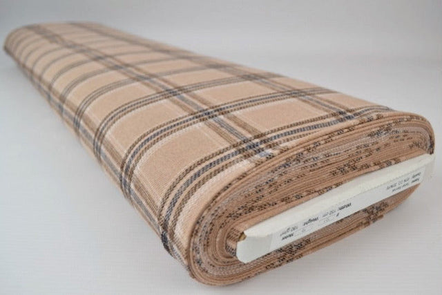 Beige skotskrutig flanell m. svarta och blå linjer (bild 2 av 14)