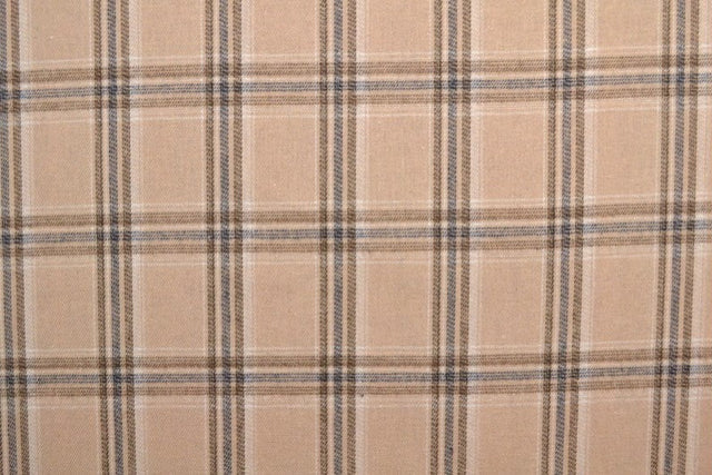 Beige skotskrutig flanell m. svarta och blå linjer (bild 3 av 14)
