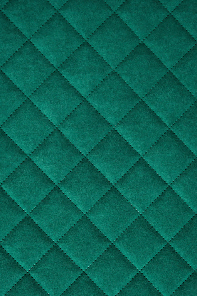 Klar malakitgrön Uttario velvet 3D – quiltad velour med solfjädersmönster (bild 2 av 3)