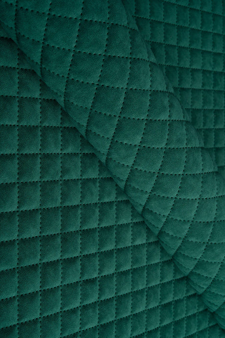 Klar malakitgrön Uttario velvet 3D – quiltad velour med rutmönster (bild 1 av 3)