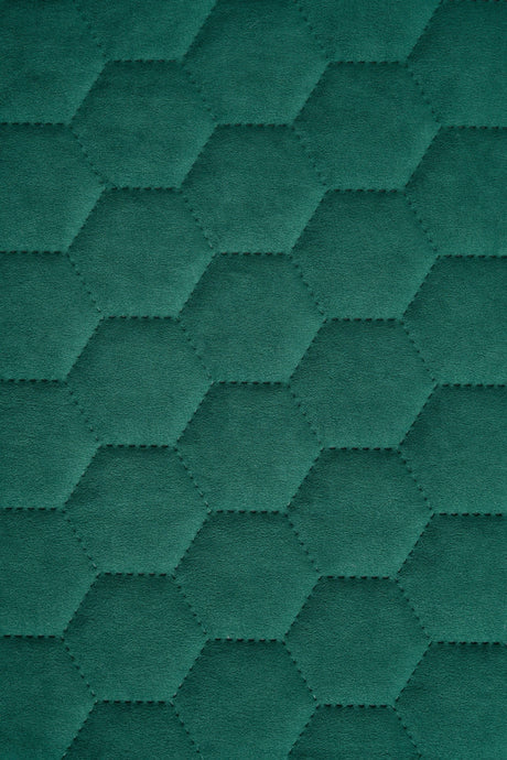 Klar malakitgrön Uttario velvet 3D – quiltad velour med sexkantsmönster (bild 2 av 3)