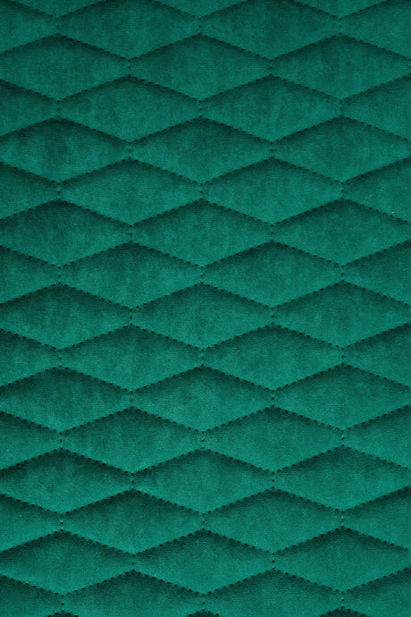 Klar malakitgrön Uttario velvet 3D – quiltad velour med bladmönster (bild 2 av 3)