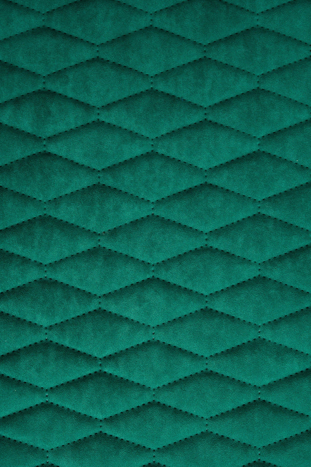 Klar malakitgrön Uttario velvet 3D – quiltad velour med bladmönster (bild 2 av 3)