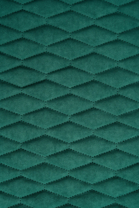 Dämpad grangrön Uttario velvet 3D – quiltad velour med bladmönster (bild 2 av 3)