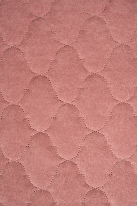 Mjuk korallrosa Uttario velvet 3D – quiltad velour med bubbelmönster (bild 2 av 3)