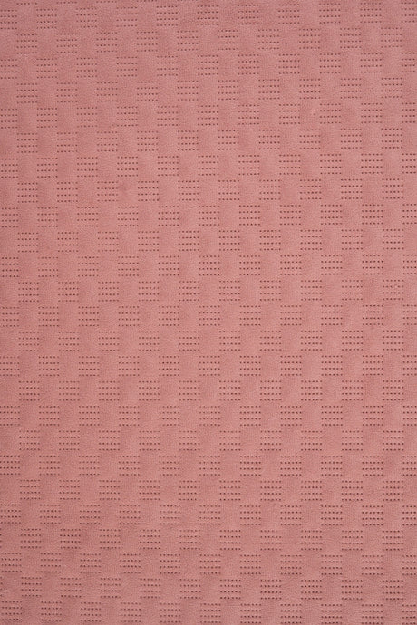 Mjuk korallrosa Uttario velvet 3D – quiltad velour med fint vågmönster (bild 2 av 3)