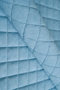 Ljus himmelsblå Uttario velvet 3D – quiltad velour med solfjädersmönster (bild 1 av 3)