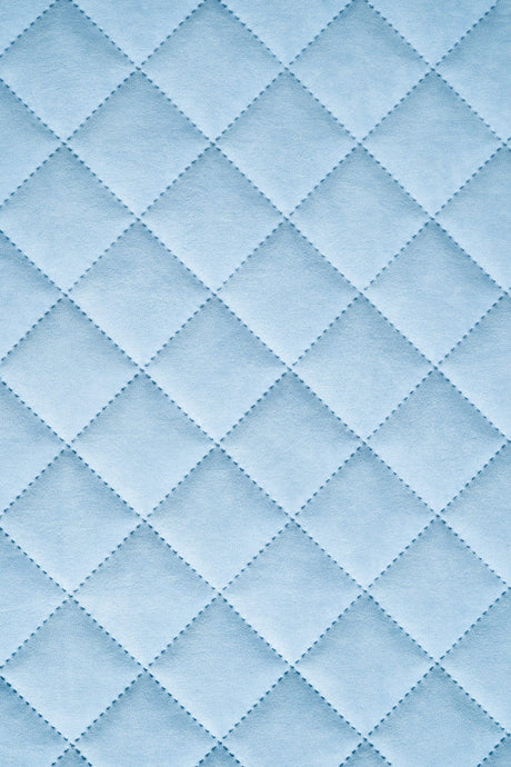 Ljus himmelsblå Uttario velvet 3D – quiltad velour med solfjädersmönster (bild 2 av 3)