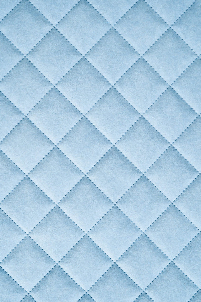 Ljus himmelsblå Uttario velvet 3D – quiltad velour med solfjädersmönster (bild 2 av 3)