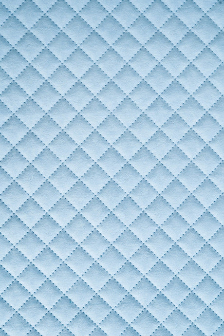 Ljus himmelsblå Uttario velvet 3D – quiltad velour med rombmönster (bild 2 av 3)
