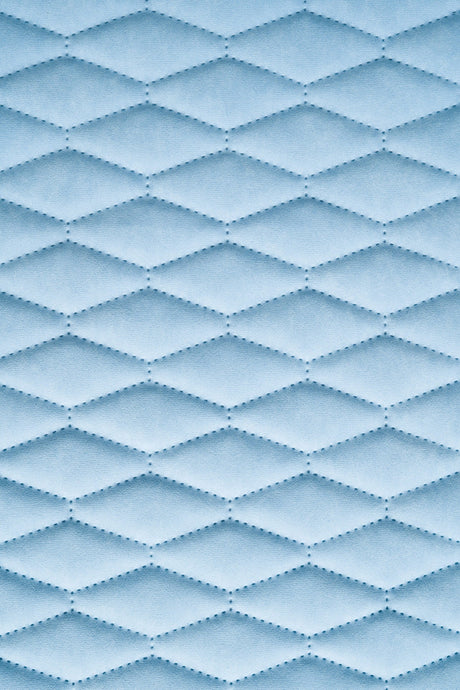 Ljus himmelsblå Uttario velvet 3D – quiltad velour med bladmönster (bild 2 av 3)