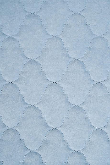 Ljus himmelsblå Uttario velvet 3D – quiltad velour med bubbelmönster (bild 2 av 3)