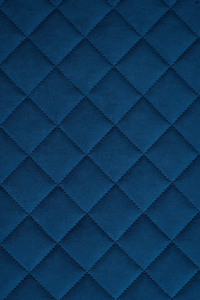 Mörk safirblå Uttario velvet 3D – quiltad velour med solfjädersmönster (bild 2 av 3)
