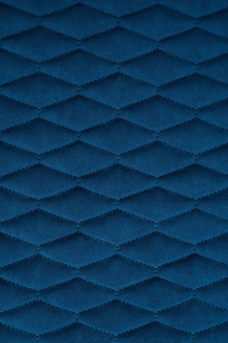 Mörk safirblå Uttario velvet 3D – quiltad velour med bladmönster (bild 2 av 3)