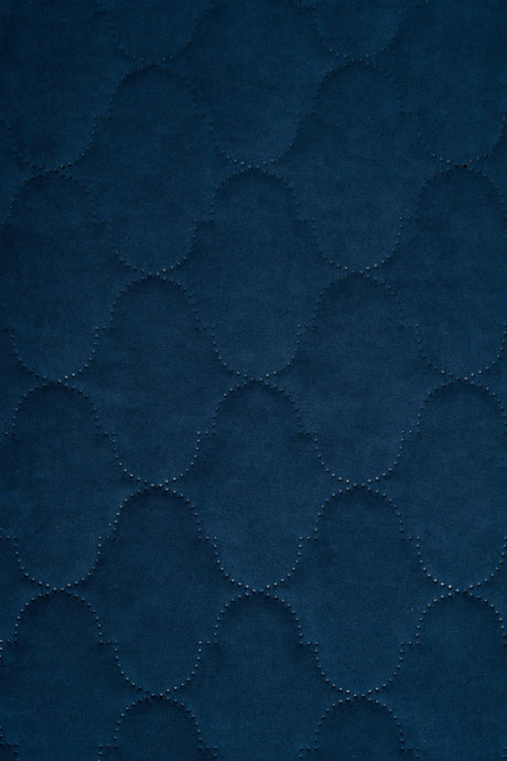 Mörk safirblå Uttario velvet 3D – quiltad velour med bubbelmönster (bild 2 av 3)