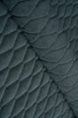 Mörk stormgrå Uttario velvet 3D – quiltad velour med bladmönster (bild 1 av 3)