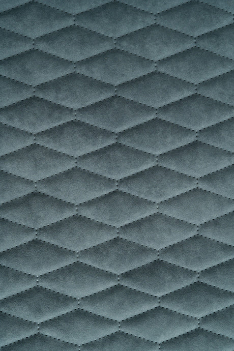 Mörk stormgrå Uttario velvet 3D – quiltad velour med bladmönster (bild 2 av 3)