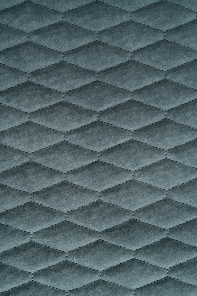 Mörk stormgrå Uttario velvet 3D – quiltad velour med bladmönster (bild 2 av 3)