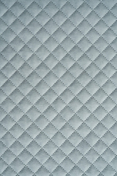 Ljus dimgrå Uttario velvet 3D – quiltad velour med rombmönster (bild 2 av 3)