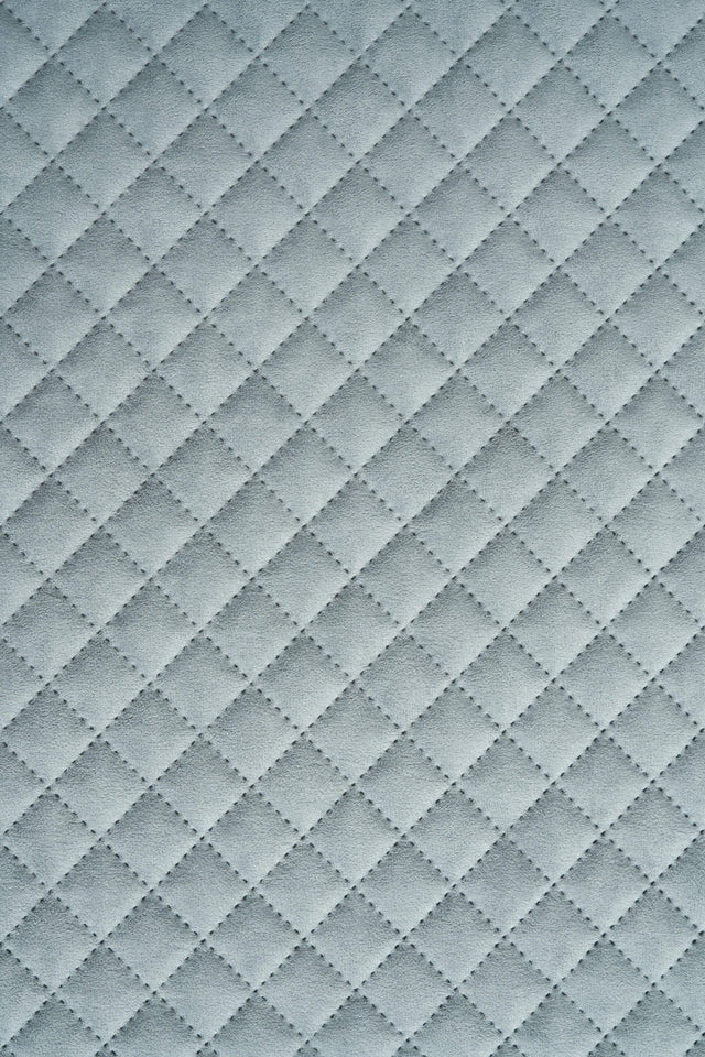 Ljus dimgrå Uttario velvet 3D – quiltad velour med rombmönster (bild 2 av 3)
