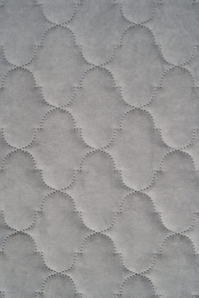 Ljus dimgrå Uttario velvet 3D – quiltad velour med bubbelmönster (bild 2 av 3)