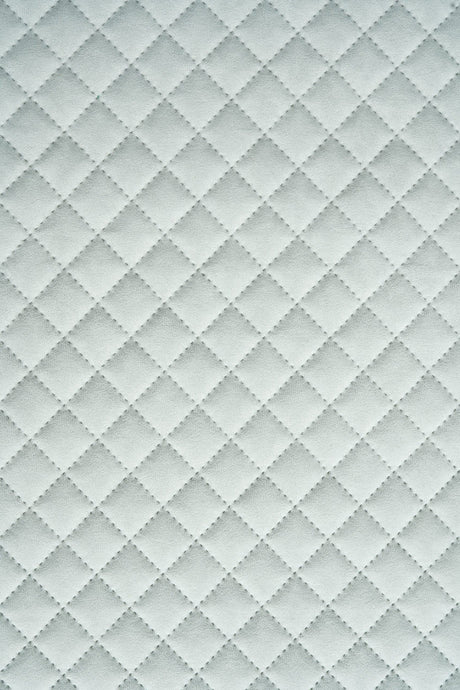 Mjuk isgrå Uttario velvet 3D – quiltad velour med rutmönster (bild 2 av 3)