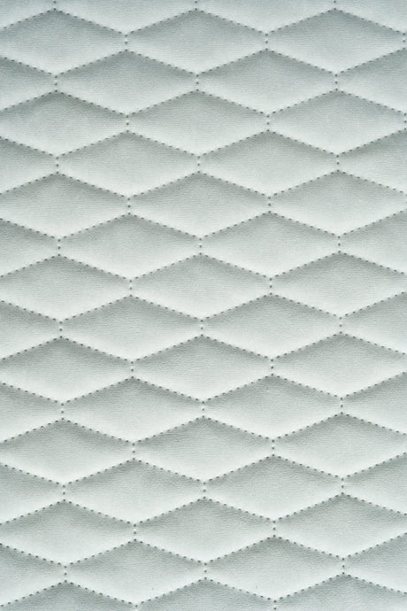 Mjuk isgrå Uttario velvet 3D – quiltad velour med bladmönster (bild 2 av 3)