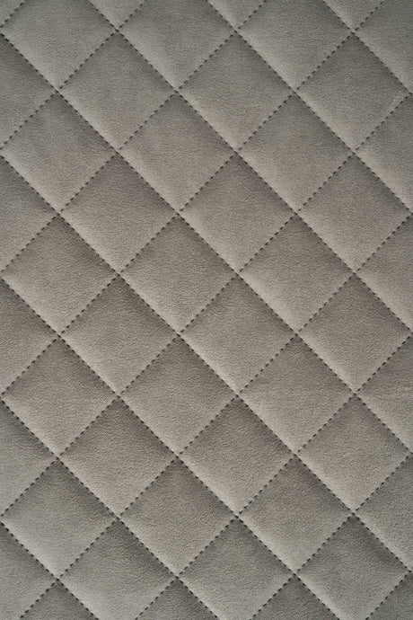 Varm drivvedgrå Uttario velvet 3D – quiltad velour med solfjädermönster (bild 2 av 3)