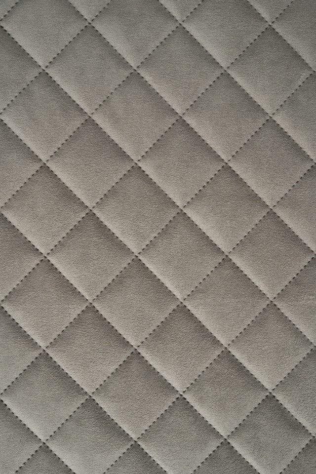 Varm drivvedgrå Uttario velvet 3D – quiltad velour med solfjädermönster (bild 2 av 3)