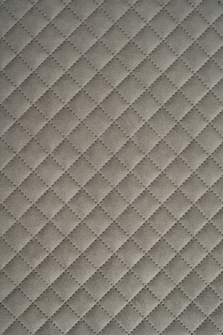 Varm drivvedgrå Uttario velvet 3D – quiltad velour med rutmönster (bild 2 av 3)