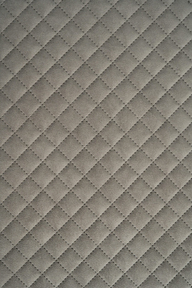 Varm drivvedgrå Uttario velvet 3D – quiltad velour med rutmönster (bild 2 av 3)