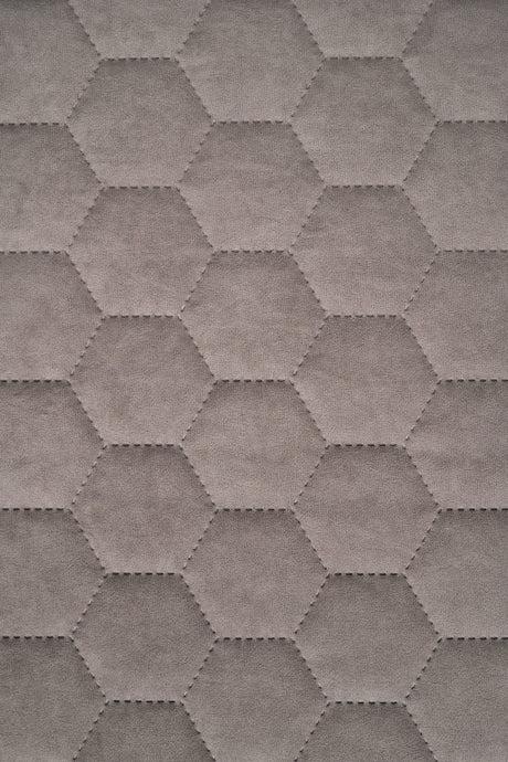 Varm drivvedgrå Uttario velvet 3D – quiltad velour med sexkantsmönster (bild 2 av 3)