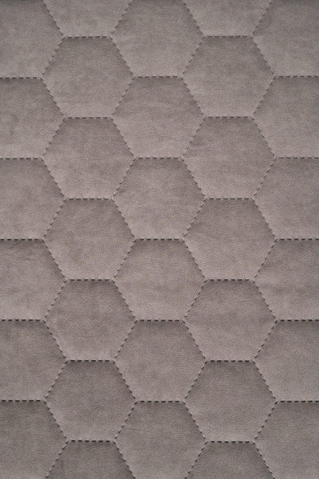Varm drivvedgrå Uttario velvet 3D – quiltad velour med sexkantsmönster (bild 2 av 3)