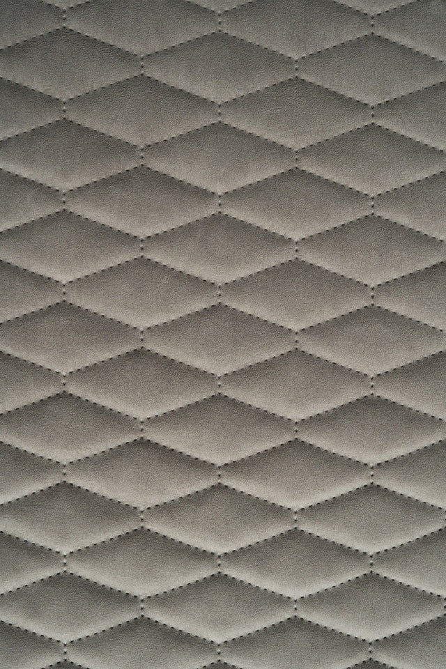 Varm drivvedgrå Uttario velvet 3D – quiltad velour med bladmönster (bild 2 av 3)