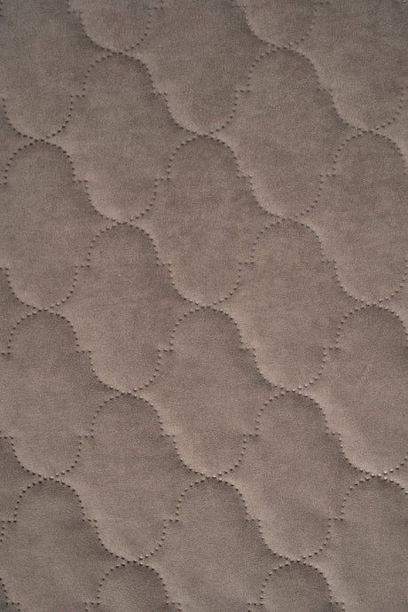 Varm drivvedgrå Uttario velvet 3D – quiltad velour med bubbelmönster (bild 2 av 3)
