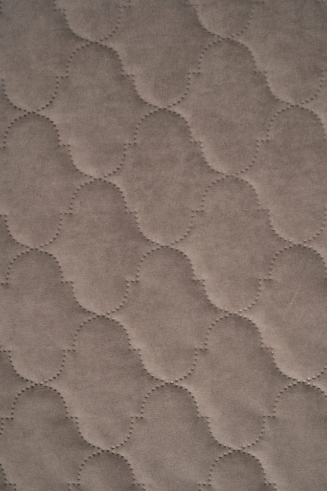 Varm drivvedgrå Uttario velvet 3D – quiltad velour med bubbelmönster (bild 2 av 3)